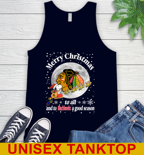 Chicago Blackhawks Merry Christmas To All And To Blackhawks A Good Season NHL Hockey Sports Tank Top 2