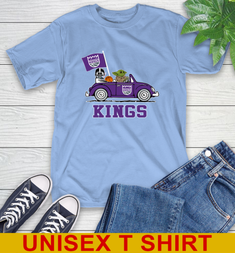 NBA Basketball Sacramento Kings Darth Vader Baby Yoda Driving Star Wars Shirt T-Shirt 11