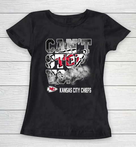 NFL Kansas City Chiefs Can't Stop Vs Women's T-Shirt
