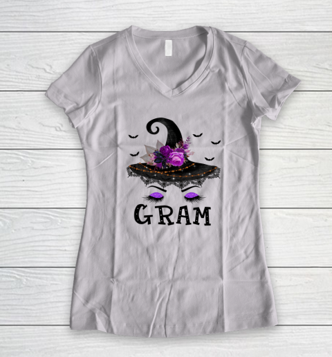 Gram Witch Hat Halloween Costume Grandma Women's V-Neck T-Shirt