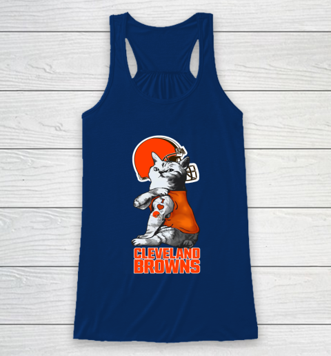NFL Football My Cat Loves Cleveland Browns Racerback Tank 6
