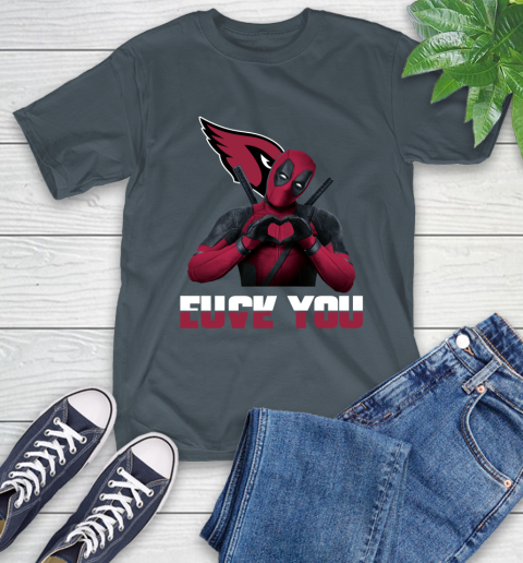 NHL Arizona Cardinals Deadpool Love You Fuck You Football Sports T-Shirt - Image 11