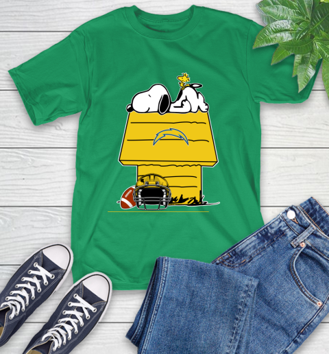 Los Angeles Chargers NFL Football Snoopy Woodstock The Peanuts Movie T-Shirt 7