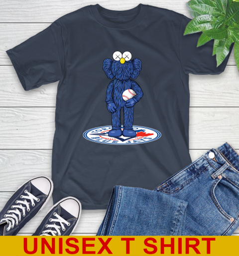 MLB Baseball Toronto Blue Jays Kaws Bff Blue Figure Shirt T-Shirt 4