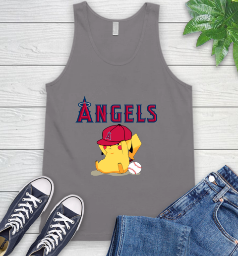 MLB Pikachu Baseball Sports Los Angeles Angels Tank Top 7