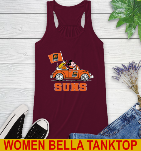 NBA Basketball Phoenix Suns Pluto Mickey Driving Disney Shirt Racerback Tank 3