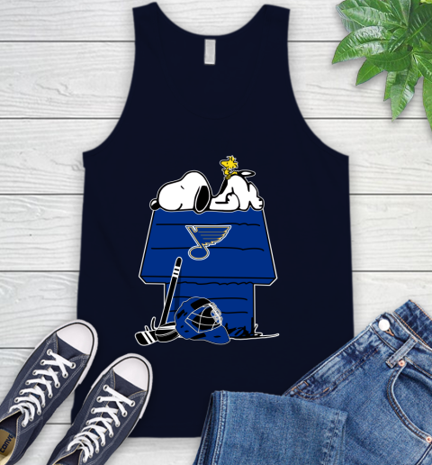 St.Louis Blues NHL Hockey Snoopy Woodstock The Peanuts Movie Tank Top 3