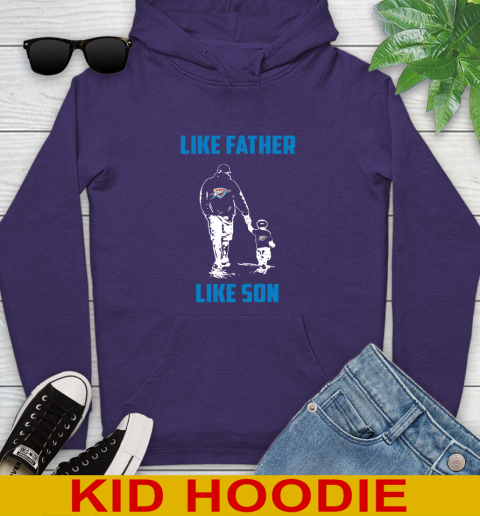 Oklahoma City Thunder NBA Basketball Like Father Like Son Sports Youth Hoodie 5