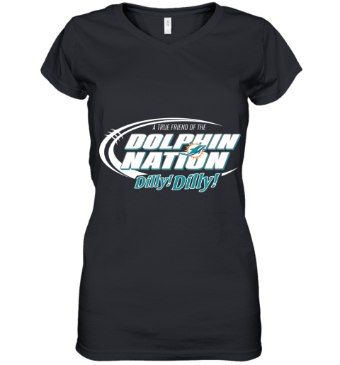 A True Friend Of The Dolphin Nation Women's V-Neck T-Shirt
