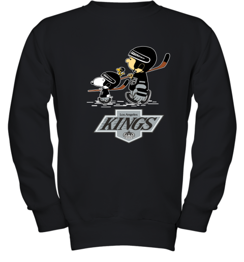 Let's Play Los Angeles Kings Ice Hockey Snoopy NHL Youth Sweatshirt