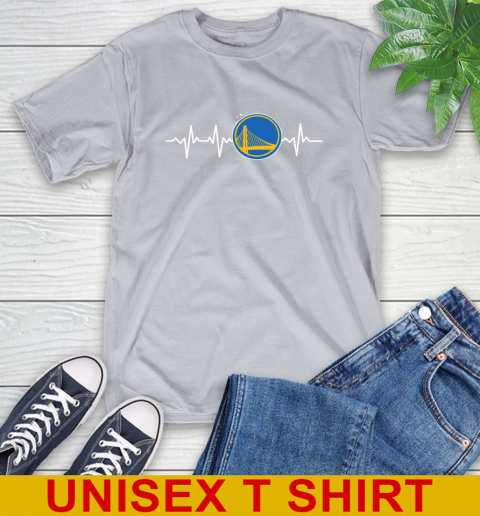 Golden State Warriors NBA Basketball Heart Beat Shirt T-Shirt - Image 6