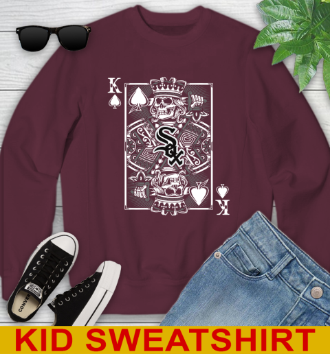 Chicago White Sox MLB Baseball The King Of Spades Death Cards Shirt Youth Sweatshirt 4
