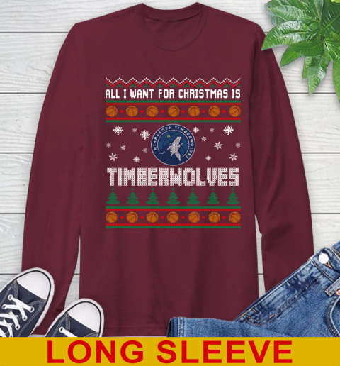 NBA Basketball All I Want For Christmas Is Minnesota Timberwolves 61