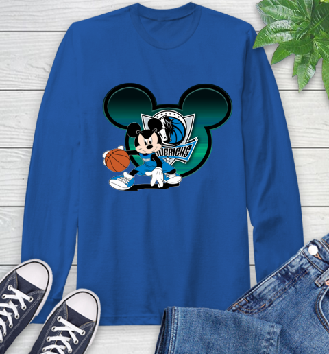 NBA Dallas Mavericks Mickey Mouse Disney Basketball Long Sleeve T-Shirt 9