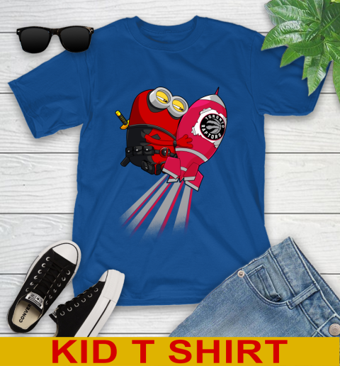 NBA Basketball Toronto Raptors Deadpool Minion Marvel Shirt Youth T-Shirt 10