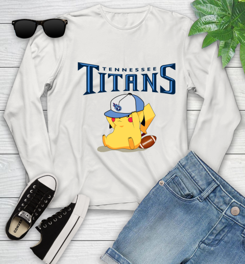 NFL Pikachu Football Tennessee Titans Youth Long Sleeve 12