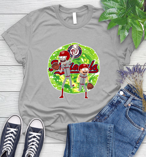 MLB Washington Nationals Rick And Morty Baseball Sports Women's T-Shirt 5