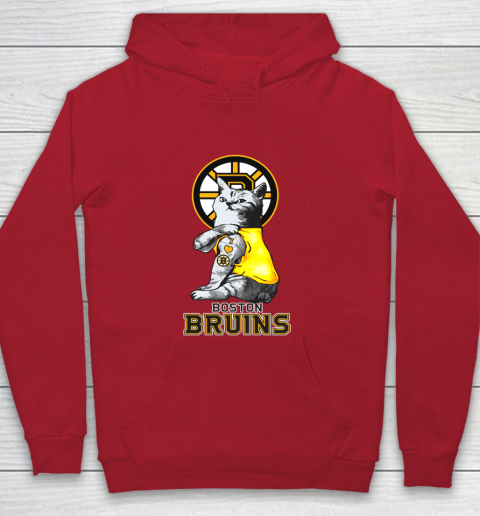 NHL My Cat Loves Boston Bruins Hockey Youth Hoodie 7
