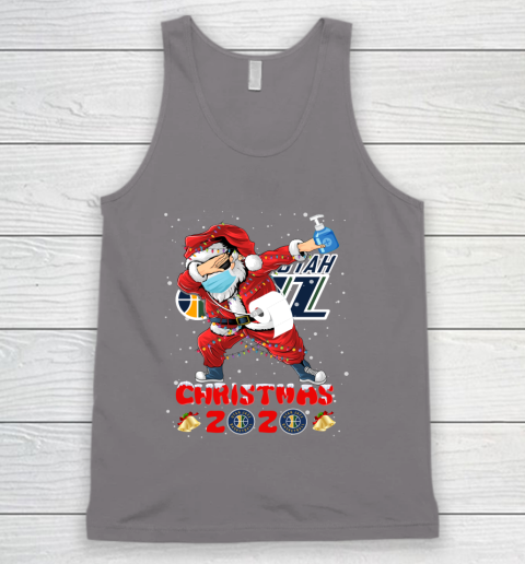 Utah Jazz Funny Santa Claus Dabbing Christmas 2020 NBA Tank Top 6