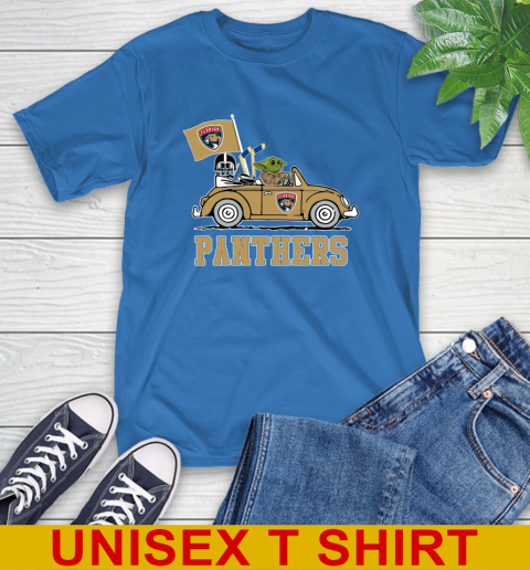 NHL Hockey Florida Panthers Darth Vader Baby Yoda Driving Star Wars Shirt T-Shirt 9