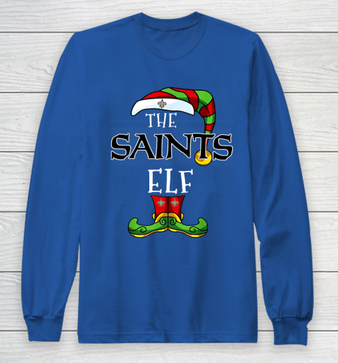 New Orleans Saints Christmas ELF Funny NFL Long Sleeve T-Shirt 6