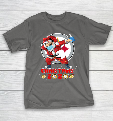 Pittsburgh Steelers Funny Santa Claus Dabbing Christmas 2020 NFL T-Shirt 8