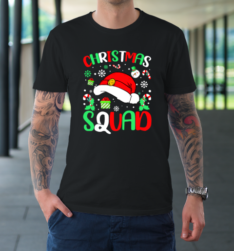 Christmas Squad Santa Hat Family Matching Pajama Xmas T-Shirt
