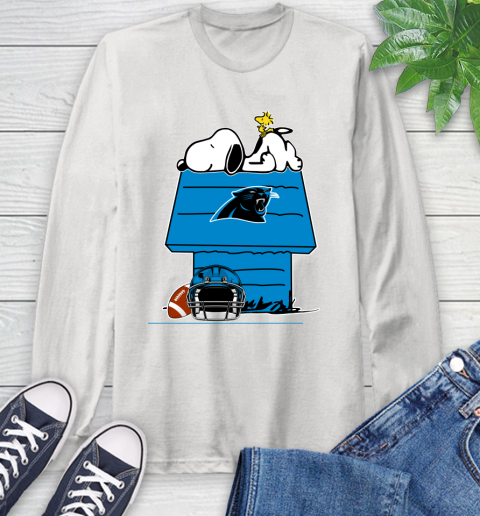 Carolina Panthers NFL Football Snoopy Woodstock The Peanuts Movie Long Sleeve T-Shirt