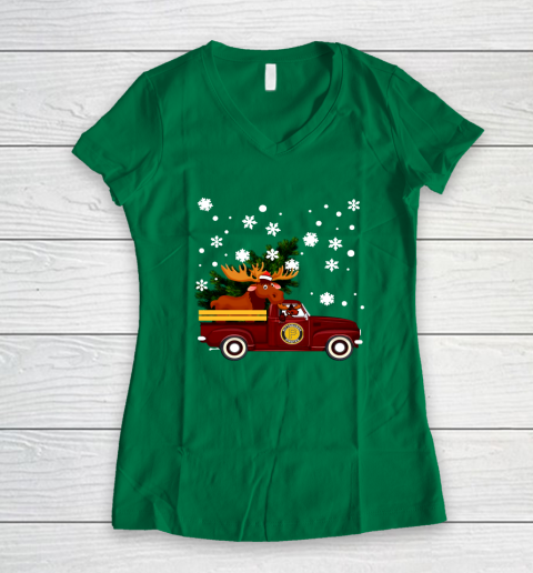 Pittsburgh Pirates Bring Christmas Home MLB Women's V-Neck T-Shirt 3