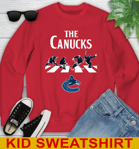 NHL Hockey Vancouver Canucks The Beatles Rock Band Shirt Youth Sweatshirt 7