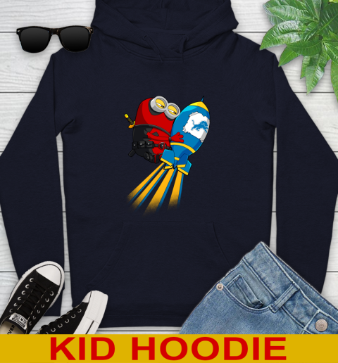 NFL Football Detroit Lions Deadpool Minion Marvel Shirt Youth Hoodie 3