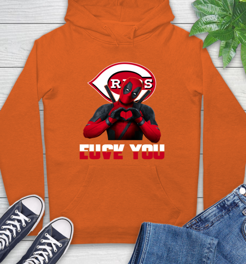 MLB Cincinnati Reds Deadpool Love You Fuck You Baseball Sports Hoodie 4
