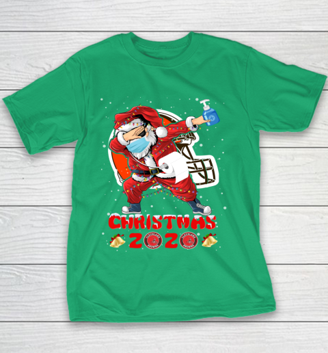 Cleveland Browns Funny Santa Claus Dabbing Christmas 2020 NFL Youth T-Shirt 3