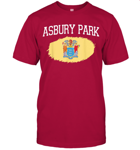 Asbury Park Nj New Jersey Flag Vintage Usa Sports T Shirt Trend