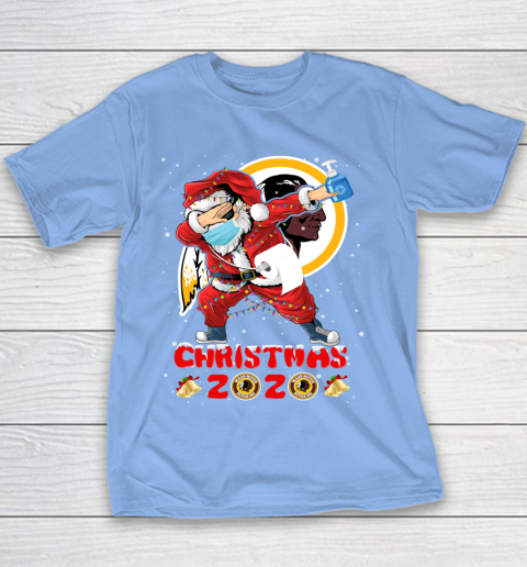 Washington Redskins Funny Santa Claus Dabbing Christmas 2020 NFL Youth T-Shirt 8