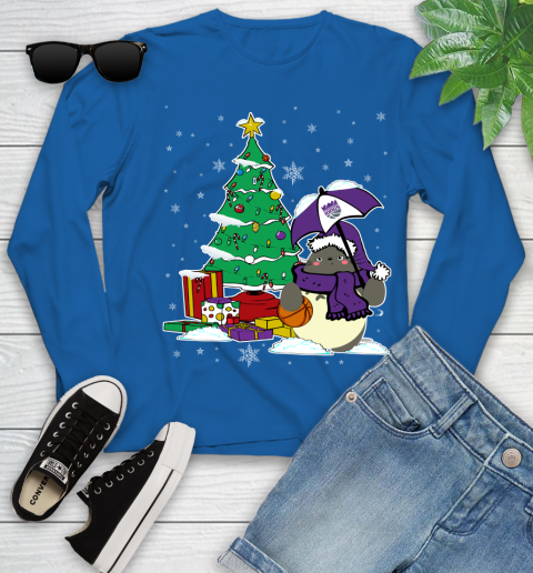 Sacramento Kings NBA Basketball Cute Tonari No Totoro Christmas Sports Youth Long Sleeve 10