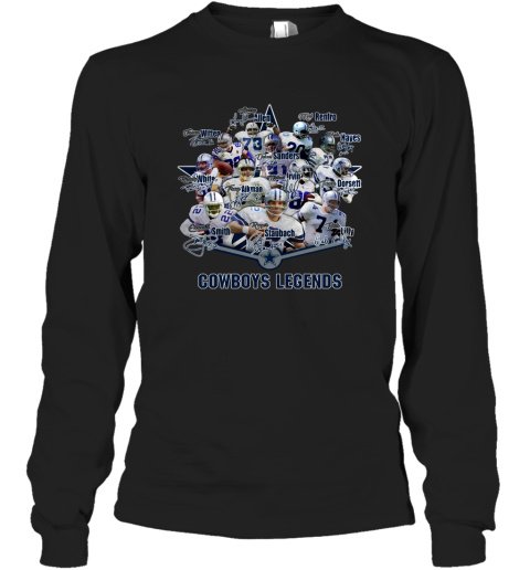 Dallas Cowboys Legends Players Signatures Shirt Long Sleeve