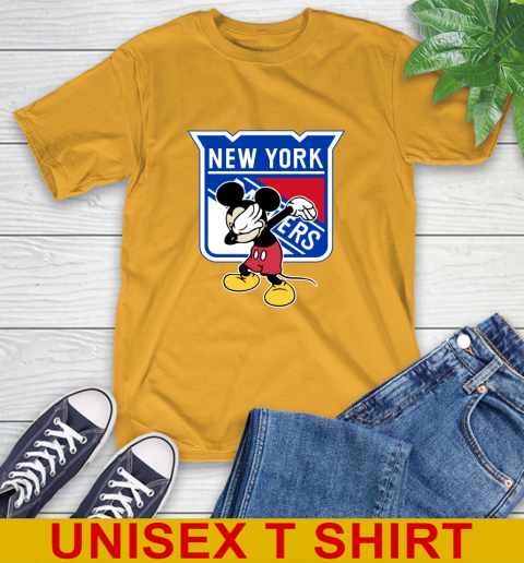 New York Rangers NHL Hockey Dabbing Mickey Disney Sports T-Shirt 3