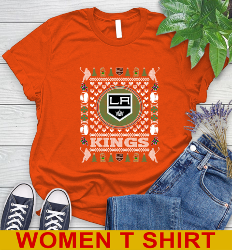 Los Angeles Kings Merry Christmas NHL Hockey Loyal Fan Women's T-Shirt 3