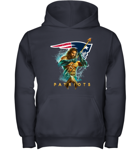 NFL New England Patriots Aquaman DC Football Sports zu4nEOTGRJD youth hoodie 43 95 151514 front navy
