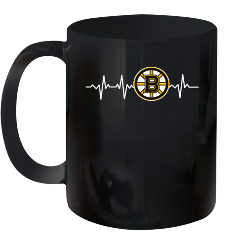 Boston Bruins NHL Hockey Heart Beat Shirt Ceramic Mug 11oz