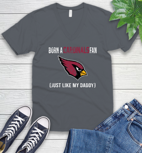 NFL Arizona Cardinals Football Loyal Fan Just Like My Daddy Shirt V-Neck T-Shirt 4