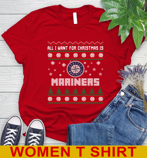 MLB All I Want For Christmas Is Seattle Mariners Baseball Sports 95