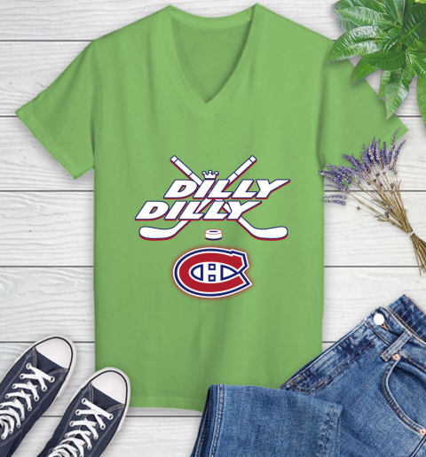 NHL Montreal Canadiens Dilly Dilly Hockey Sports Women's V-Neck T-Shirt 11