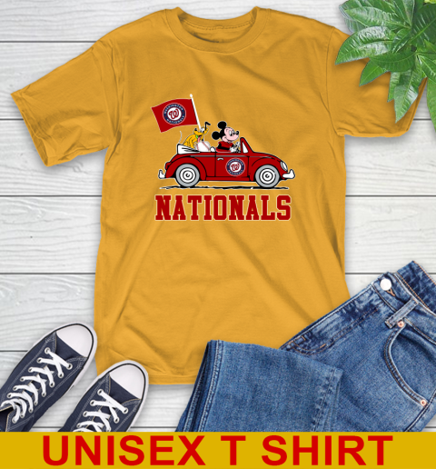 MLB Baseball Washington Nationals Pluto Mickey Driving Disney Shirt T-Shirt 3