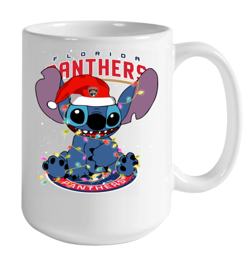 Florida Panthers NHL Hockey noel stitch Christmas Color Changing Mug 15oz 2