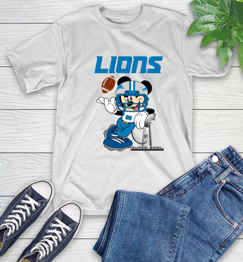 NFL Detroit Lions Mickey Mouse Disney Super Bowl Football T Shirt T-Shirt