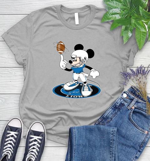 NFL Football Detroit Lions Cheerful Mickey Disney Shirt Women's T-Shirt 5
