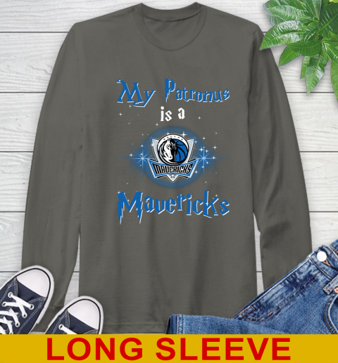 NBA Basketball Harry Potter My Patronus Is A Dallas Mavericks Long Sleeve T-Shirt 10
