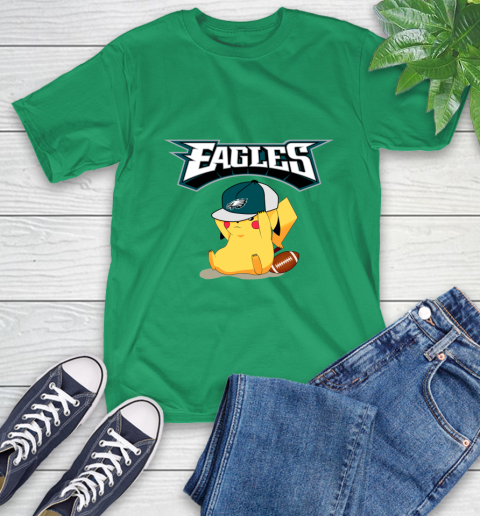 NFL Pikachu Football Sports Philadelphia Eagles T-Shirt 7